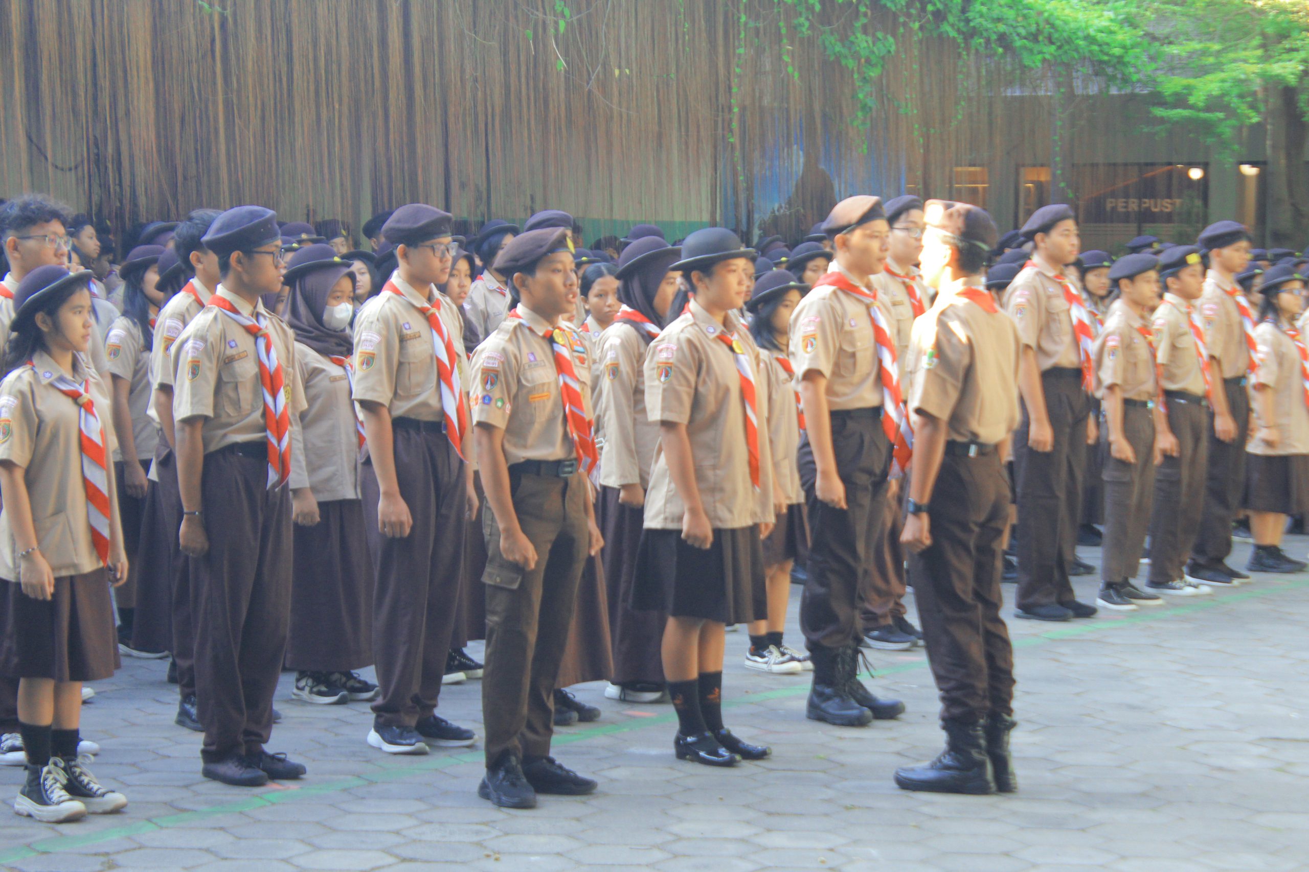 Upacara memperingati Hari Pramuka Ke-63 “Pramuka Berjiwa Pancasila Menjaga NKRI”